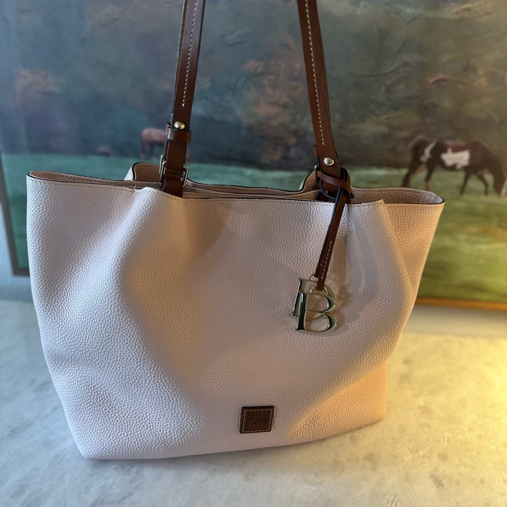 Dooney & Burke Flynn Pebble Grain Leather Blush Tote